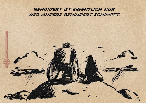 Cartoon: Behindert (medium) by Guido Kuehn tagged behinderung,behinderung