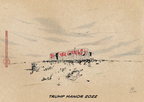 Cartoon: Broke Trump (medium) by Guido Kuehn tagged trump,usa,debt,broke,trump,usa,debt,broke