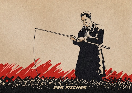 Cartoon: Der Fischer (medium) by Guido Kuehn tagged maaßen,union,maßen,union