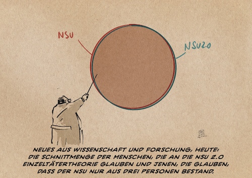 Cartoon: Einzeltäter (medium) by Guido Kuehn tagged nsu,nsu2,nsu,nsu2