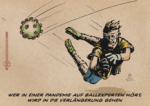 Cartoon: Expertenfragen (medium) by Guido Kuehn tagged corona,covid,flick,effenberg,fcb,fussball,drosten,bild,corona,covid,flick,effenberg,fcb,fussball,drosten,bild