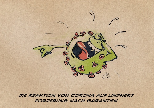 Cartoon: Lindner fordert Garantien (medium) by Guido Kuehn tagged lindner,corona,lockdown,garantie,lindner,corona,lockdown,garantie