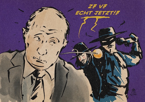 Cartoon: P wie Putin (medium) by Guido Kuehn tagged putin,ukraine,russland,krieg,putin,ukraine,russland,krieg