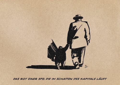 Cartoon: Schattenspiel (medium) by Guido Kuehn tagged spd,kapital,union,groko,spd,kapital,union,groko