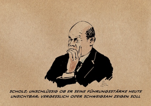 Cartoon: Scholz Führungsstärke (medium) by Guido Kuehn tagged scholz,koalition,ampel,scholz,koalition,ampel