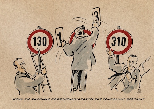 Cartoon: Tempo-kein Limit (medium) by Guido Kuehn tagged fdp,tempolimit,union,ampel,fdp,tempolimit,union,ampel