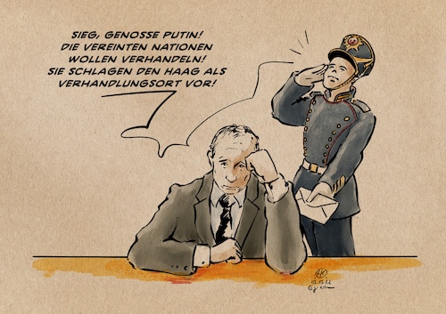 Cartoon: Verhandlungssache (medium) by Guido Kuehn tagged putin,krieg,kriegsverbrecher,russland,ukraine,putin,krieg,kriegsverbrecher,russland,ukraine