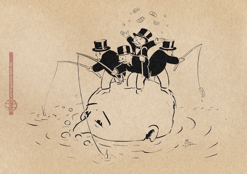 Cartoon: Wirtschaft (medium) by Guido Kuehn tagged wirtschaft,wirtschaft