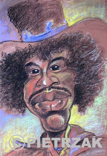 Cartoon: Jimmy Hendrix (medium) by Darek Pietrzak tagged hendrix,jimmy,caricature,rock