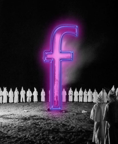 Cartoon: Evolution (medium) by poleev tagged facebook,zuckerberg,kkk,fascism