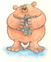 Cartoon: Bear and bunny (small) by dotmund tagged bear,rabbit
