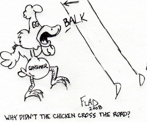 Cartoon: Consumer Confidence (medium) by dogbreath tagged economics,chicken,consumer