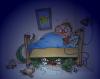 Cartoon: Click click click (small) by gnurf tagged monster,bed,night,lamp,scary,nightmare,teddy,teddybear