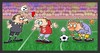 Cartoon: Football World Cup (small) by gnurf tagged football,soccer,penalty,redcard,worldcup,fifa,referee,players,field,audience,stadion,green,grass