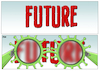 Cartoon: Future (small) by miguelmorales tagged coronavirus,blurred,future,uncertain,covid19,futuro,incierto,borroso