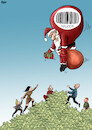 Cartoon: Inflation and Christmas (small) by miguelmorales tagged inflation,christmas,santa,gift,economy,recession