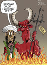 Cartoon: This wont hurt a bit (small) by campbell tagged osama,bin,laden,terrorist,hell,devil,underworld