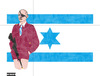 Cartoon: The Pirate Flag (small) by nerosunero tagged israel,pirate,moshedayan,flag