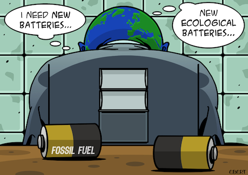 Cartoon: Ecological batteries (medium) by Enrico Bertuccioli tagged planet,earth,energy,renewable,resources,exploitation,crisis,climate,political,global,awareness,consciousness,world,society,people,green,environment,batteries,power,money,business,economy,pollution,ecology,ecological,planet,earth,energy,renewable,resources,exploitation,crisis,climate,political,global,awareness,consciousness,world,society,people,green,environment,batteries,power,money,business,economy,pollution,ecology,ecological