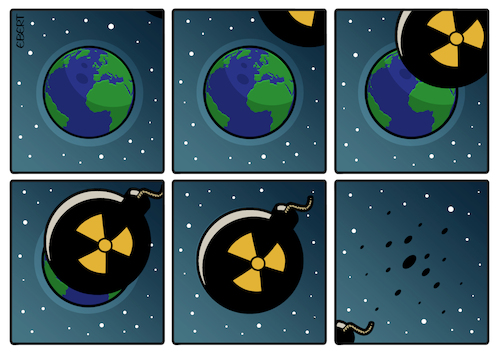 Cartoon: Nuclear eclipse (medium) by Enrico Bertuccioli tagged nuclear,atomic,nuclearthreat,atomicthreat,nuclearbomb,atomicbomb,nuclearweapons,deadlyweapons,eclipse,nuclearwar,distruction,devastation,planetearth,earth,worldwar,civilization,technology,progress,political,politicalcartoon,editorialcartoon,nuclear,atomic,nuclearthreat,atomicthreat,nuclearbomb,atomicbomb,nuclearweapons,deadlyweapons,eclipse,nuclearwar,distruction,devastation,planetearth,earth,worldwar,civilization,technology,progress,political,politicalcartoon,editorialcartoon