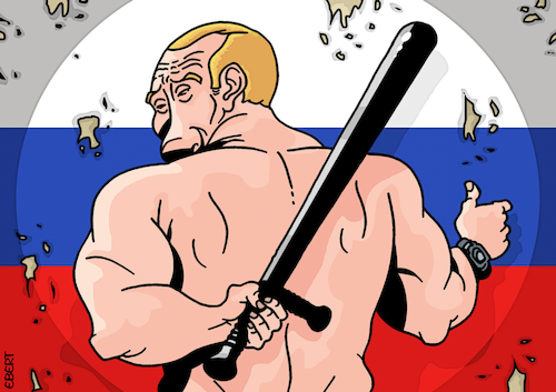 Cartoon: Putin the democracy dispenser (medium) by Enrico Bertuccioli tagged putin,navalny,russia,government,political,opposition,repression,rights,freedom,democracy,protest,oppression,authoritarianism,leadership,power,control,crisis