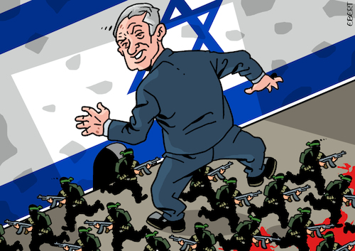 Cartoon: The failure of Netanyahu (medium) by Enrico Bertuccioli tagged netanyahu,benjaminnetanyahu,israel,gaza,palestine,hamas,terrorism,islamicterrorism,terrorist,islamicterrorist,extremism,religiousextremism,politicalextremism,racism,jewish,muslim,war,bloodshed,politicalcartoon,editorialcartoon,netanyahu,benjaminnetanyahu,israel,gaza,palestine,hamas,terrorism,islamicterrorism,terrorist,islamicterrorist,extremism,religiousextremism,politicalextremism,racism,jewish,muslim,war,bloodshed,politicalcartoon,editorialcartoon