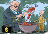 Cartoon: Food inequality (small) by Enrico Bertuccioli tagged food,foodprices,shortage,government,political,environment,crisis,bilionaires,famine,global,world,rich,poor,richness,poorness,inequality,exploitation,humanbeings