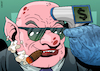 Cartoon: Money-sick. (small) by Enrico Bertuccioli tagged covid19,speculator,financial,business,money,economy,crisis,greed,global,trade,markets,coronavirus,rich,richness,speculation,exploitation,virus