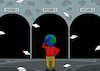 Cartoon: Out of the tunnel (small) by Enrico Bertuccioli tagged future,crisis,global,political,war,environment,financial,food,exit,tunnel,world,planet,pandemic,industry,national,international,people,society,humanity,humanbeings