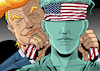 Cartoon: Trump vs  justice (small) by Enrico Bertuccioli tagged trump,donaldtrump,presidenttrump,justice,judicial,judicialpower,judicialsystem,unitedstates,lawandorder,authoritarianism,justicedepartment,humanrights,political,politicalcartoon,politicalcartoons,editorialcartoon