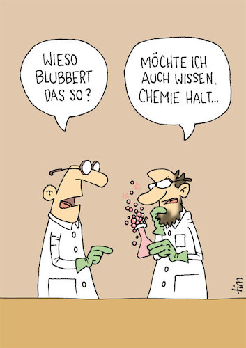 Cartoon: Im Labor (medium) by Tim Posern tagged forscher,wissenschaft,labor,chemie