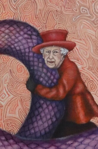 Cartoon: Queen Elizabeth II (medium) by Cassou tagged queen,elizabeth,ii,uk,transmission,of,power