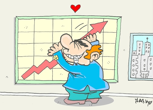 Cartoon: another love (medium) by yasar kemal turan tagged another,love,economy,indicator,rich