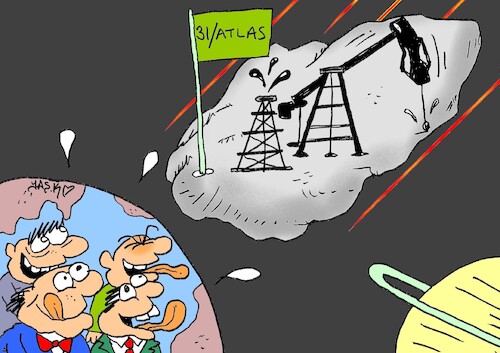 Cartoon: appetite as much as the universe (medium) by yasar kemal turan tagged appetite,as,much,the,universe