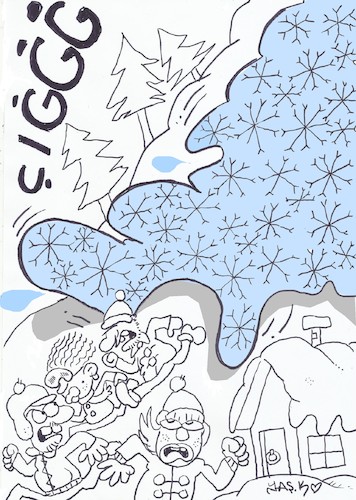Cartoon: avalanche (medium) by yasar kemal turan tagged avalanche