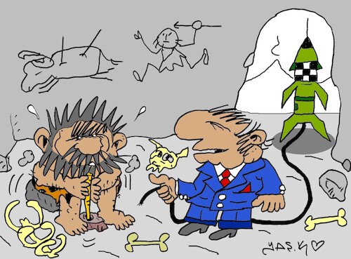 Cartoon: bad brother (medium) by yasar kemal turan tagged bad,brother