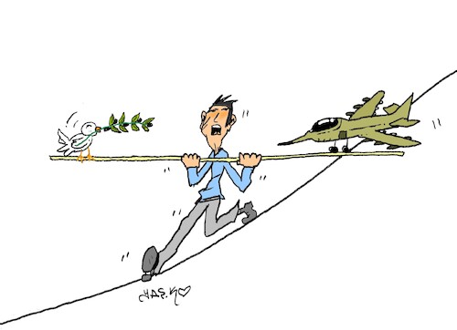 Cartoon: balance war (medium) by yasar kemal turan tagged balance,war