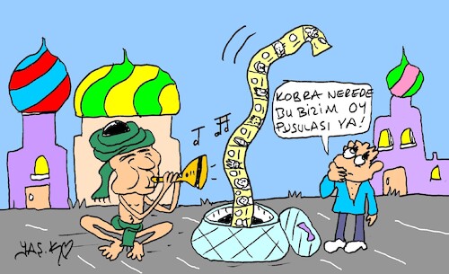 Cartoon: ballot paper (medium) by yasar kemal turan tagged ballot,paper
