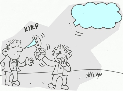 Cartoon: block-azizlik (medium) by yasar kemal turan tagged block,expression,dialogue