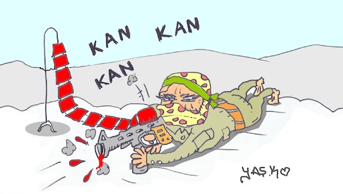 Cartoon: blood merchants (medium) by yasar kemal turan tagged blood,merchants