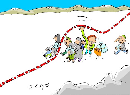 Cartoon: boundary (medium) by yasar kemal turan tagged boundary