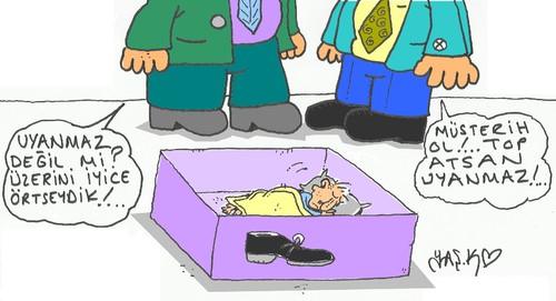 Cartoon: bribery box (medium) by yasar kemal turan tagged box,bribery