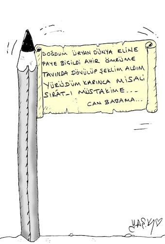 Cartoon: can babam (medium) by yasar kemal turan tagged can,babam