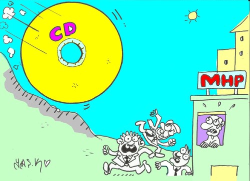 Cartoon: cd earthquake (medium) by yasar kemal turan tagged mhp,policy,scandal,cd,resignation,turkey,politics