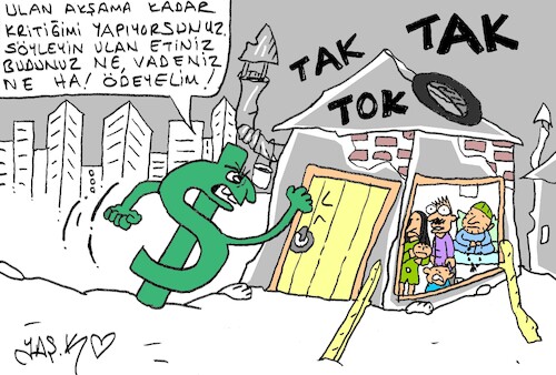 Cartoon: dollar in Turkey (medium) by yasar kemal turan tagged dollar,in,turkey