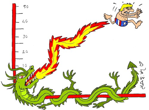 Cartoon: economic collapse (medium) by yasar kemal turan tagged economic,collapse