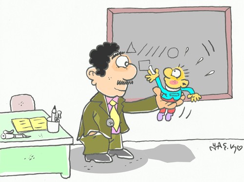 Cartoon: education in Turkey (medium) by yasar kemal turan tagged turkey,in,education