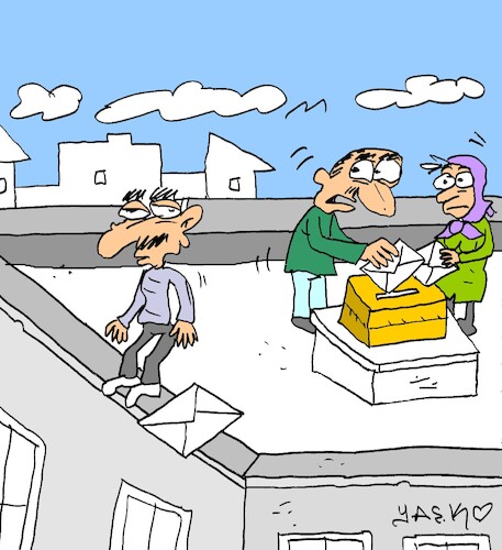 Cartoon: envelope (medium) by yasar kemal turan tagged envelope