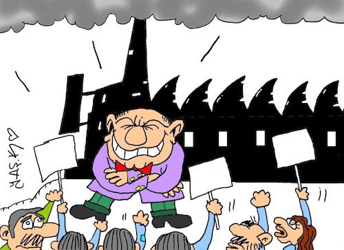 Cartoon: fabrika (medium) by yasar kemal turan tagged fabrika