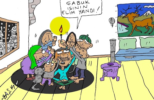 Cartoon: father of matches (medium) by yasar kemal turan tagged father,of,matches